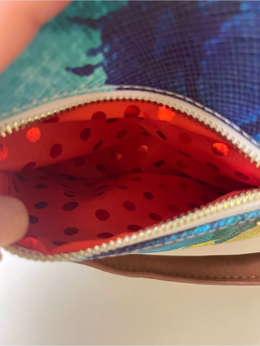 NWOT Rare Desigual Global Traveller Abstract Watercolor Satchel Bag